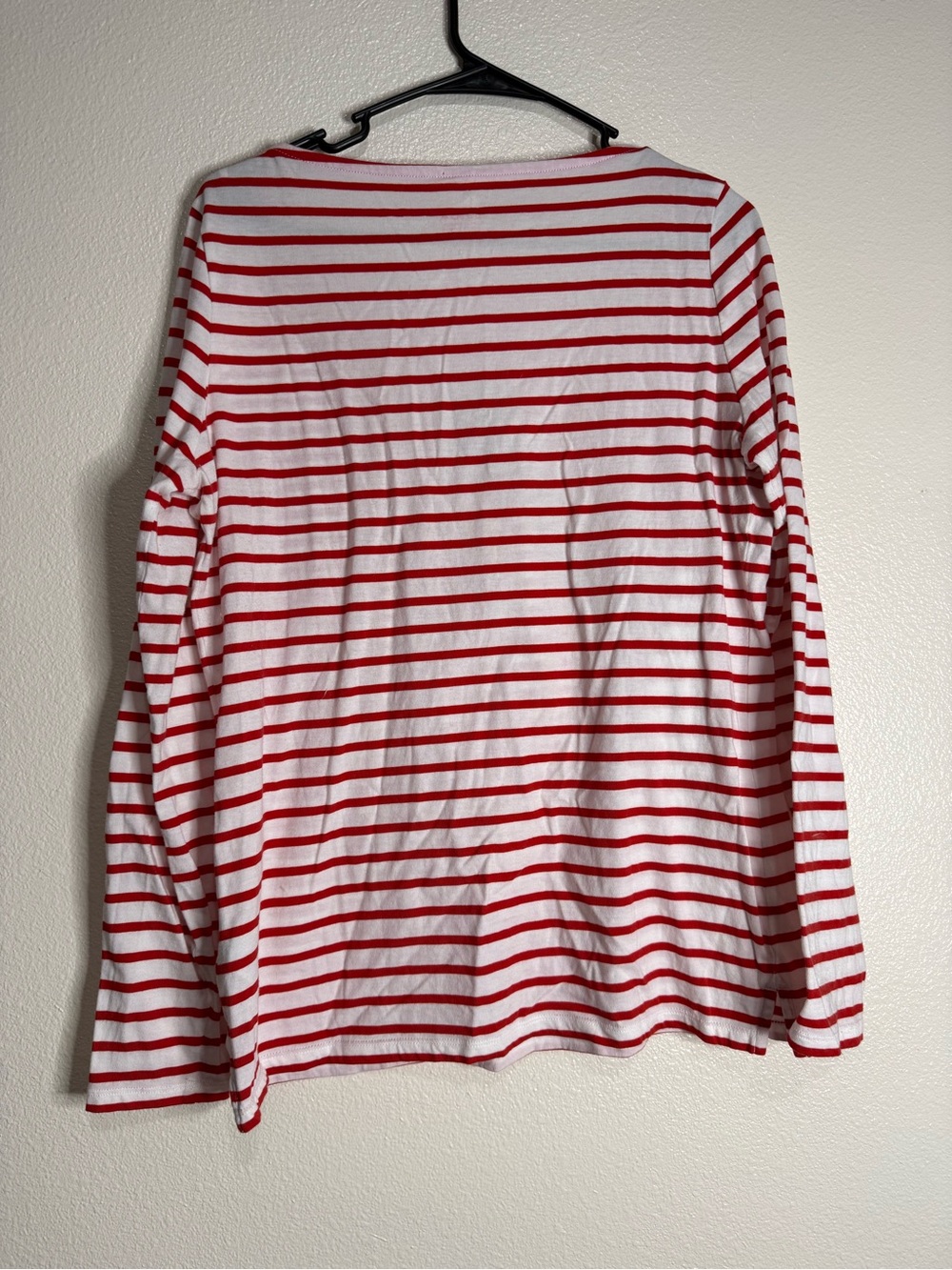 Boden The Christmas Breton Red & White Striped Top with Pink Trim (Box B) - Picture 7 of 9